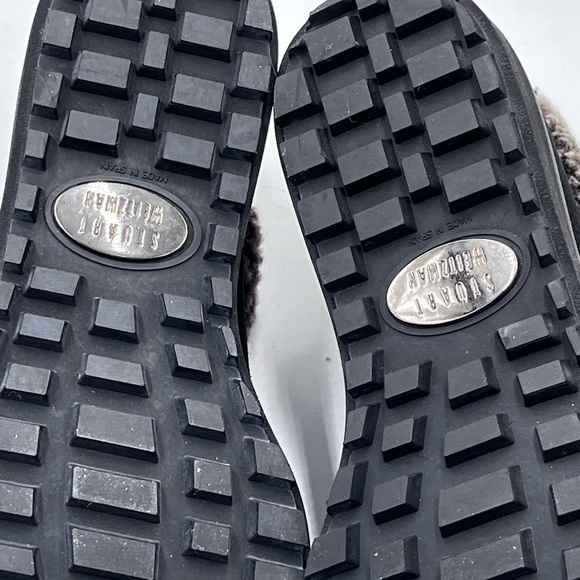 Stuart Weitzman Womens Faux Fur Lined Black Suede Leather Shoes Ankle Boots Sz 5 - Picture 15 of 16